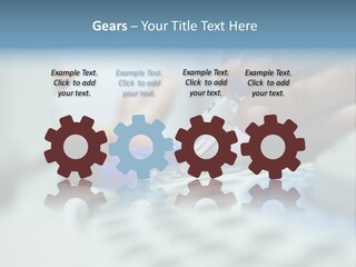 A Person Holding A Small Device In Their Hands PowerPoint Template