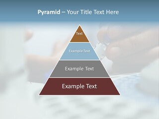 A Person Holding A Small Device In Their Hands PowerPoint Template