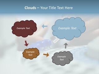 A Person Holding A Small Device In Their Hands PowerPoint Template