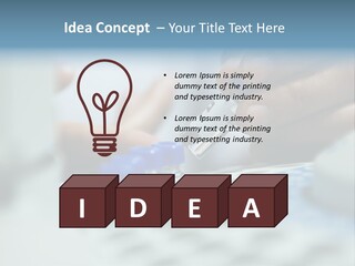 A Person Holding A Small Device In Their Hands PowerPoint Template