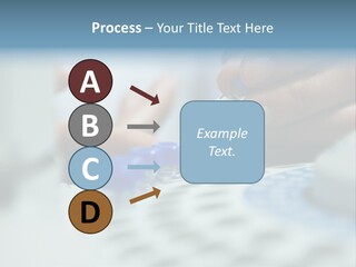 A Person Holding A Small Device In Their Hands PowerPoint Template