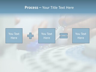 A Person Holding A Small Device In Their Hands PowerPoint Template