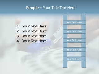 A Person Holding A Small Device In Their Hands PowerPoint Template