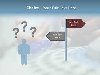 A Person Holding A Small Device In Their Hands PowerPoint Template