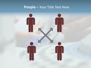 A Person Holding A Small Device In Their Hands PowerPoint Template
