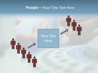 A Person Holding A Small Device In Their Hands PowerPoint Template