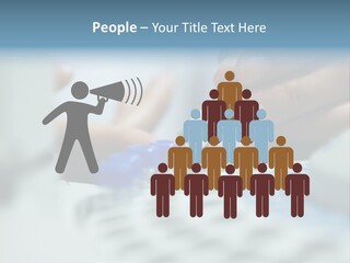 A Person Holding A Small Device In Their Hands PowerPoint Template