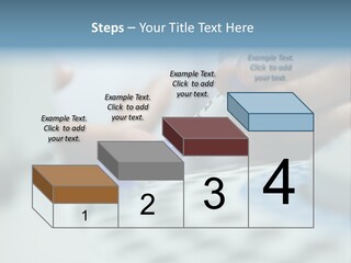 A Person Holding A Small Device In Their Hands PowerPoint Template