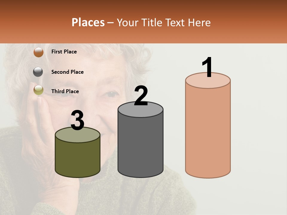 A Woman Smiling With Her Hands On Her Face PowerPoint Template