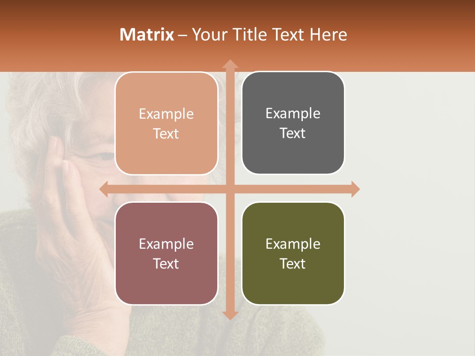 A Woman Smiling With Her Hands On Her Face PowerPoint Template