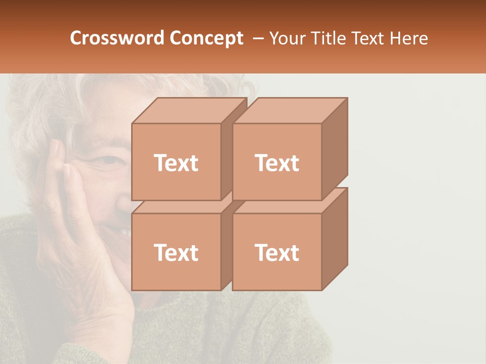 A Woman Smiling With Her Hands On Her Face PowerPoint Template
