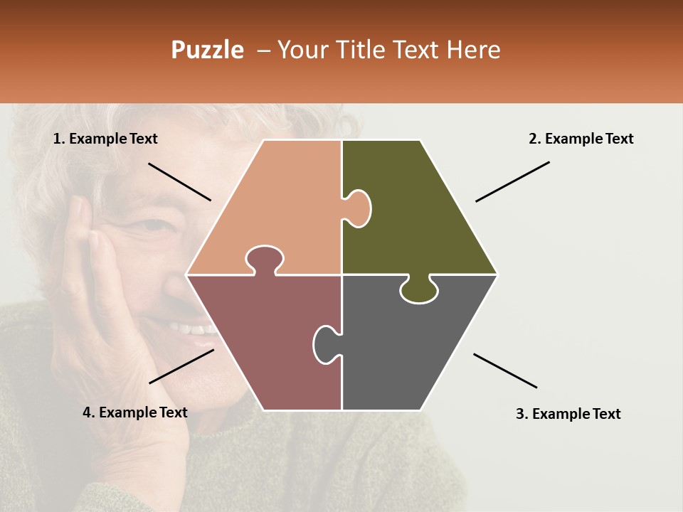 A Woman Smiling With Her Hands On Her Face PowerPoint Template