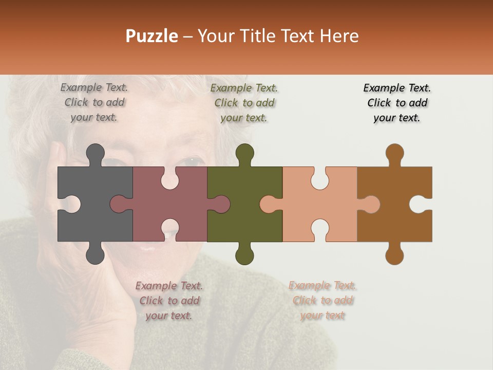 A Woman Smiling With Her Hands On Her Face PowerPoint Template