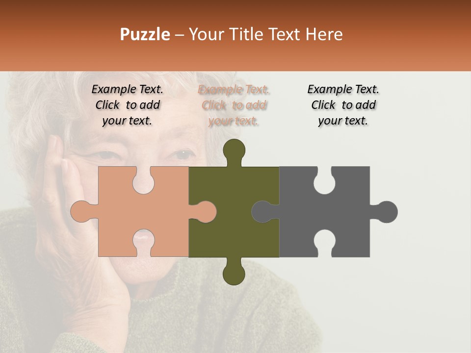 A Woman Smiling With Her Hands On Her Face PowerPoint Template