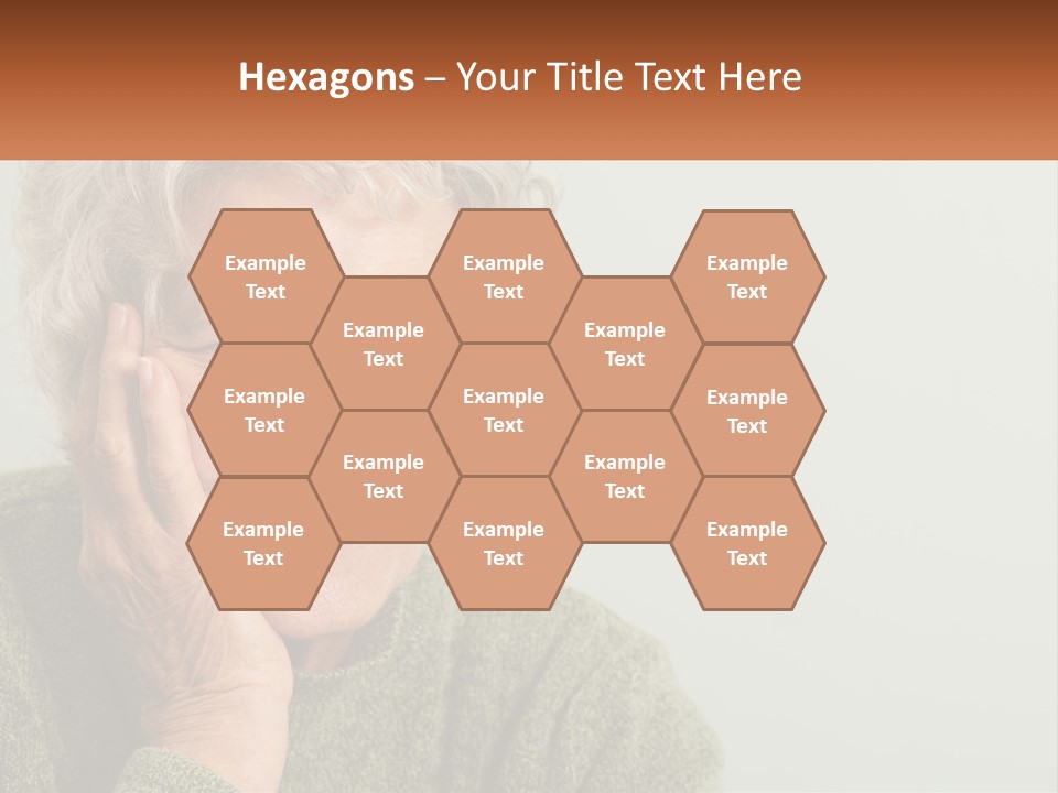 A Woman Smiling With Her Hands On Her Face PowerPoint Template