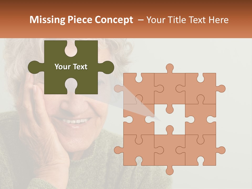 A Woman Smiling With Her Hands On Her Face PowerPoint Template