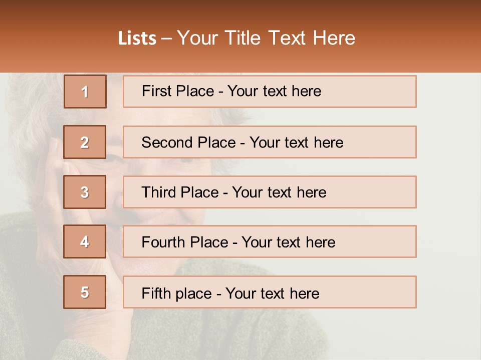 A Woman Smiling With Her Hands On Her Face PowerPoint Template