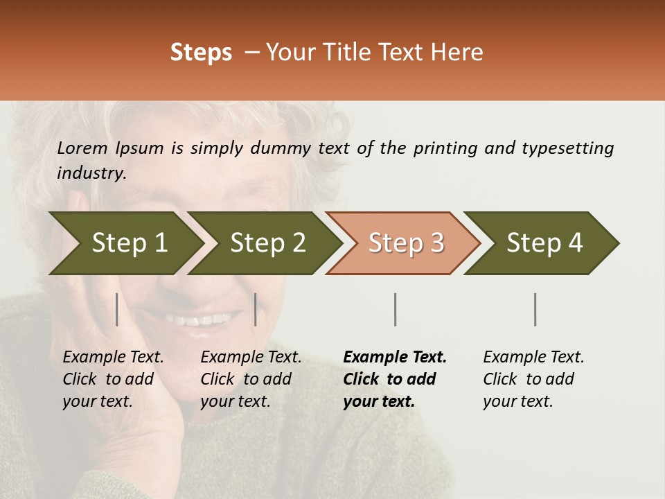 A Woman Smiling With Her Hands On Her Face PowerPoint Template