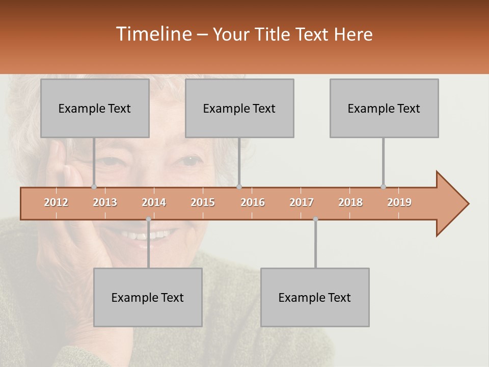 A Woman Smiling With Her Hands On Her Face PowerPoint Template