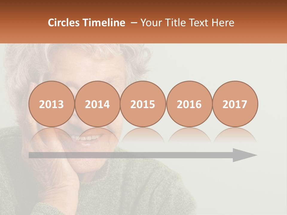 A Woman Smiling With Her Hands On Her Face PowerPoint Template