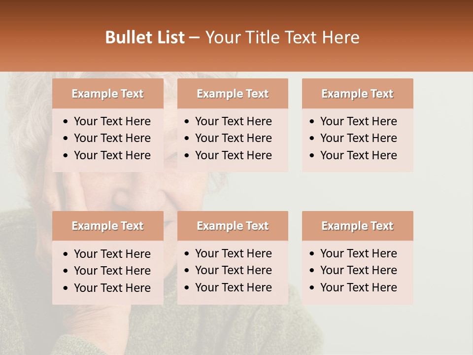 A Woman Smiling With Her Hands On Her Face PowerPoint Template
