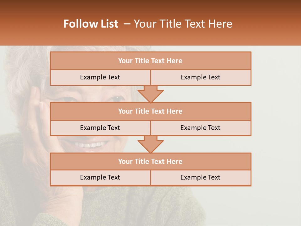 A Woman Smiling With Her Hands On Her Face PowerPoint Template
