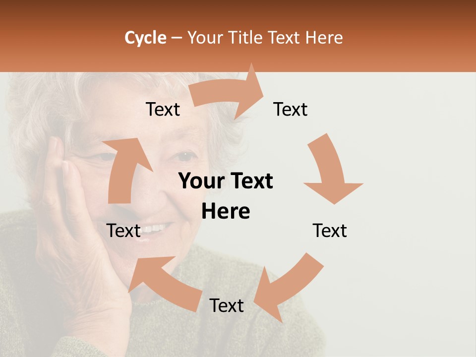 A Woman Smiling With Her Hands On Her Face PowerPoint Template