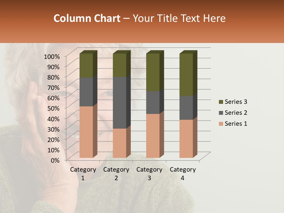A Woman Smiling With Her Hands On Her Face PowerPoint Template