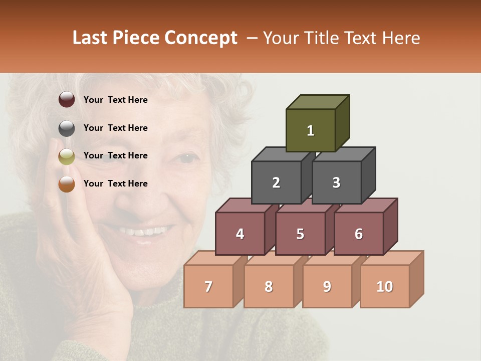 A Woman Smiling With Her Hands On Her Face PowerPoint Template