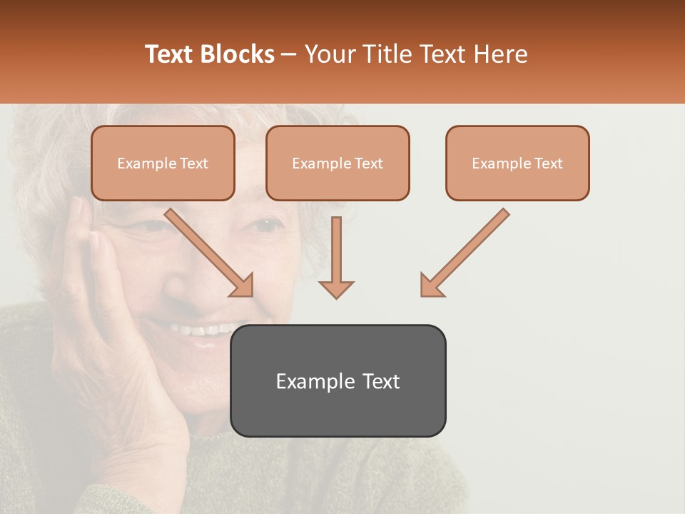 A Woman Smiling With Her Hands On Her Face PowerPoint Template