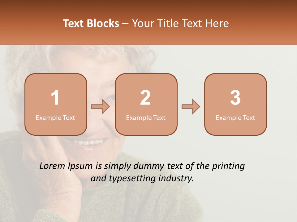 A Woman Smiling With Her Hands On Her Face PowerPoint Template