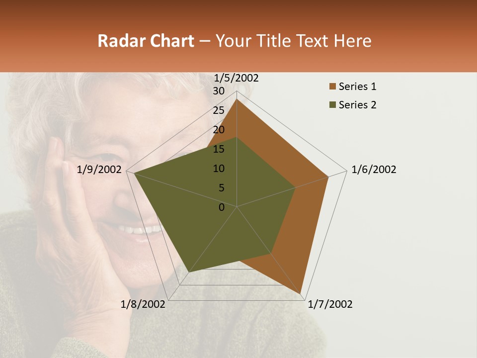 A Woman Smiling With Her Hands On Her Face PowerPoint Template