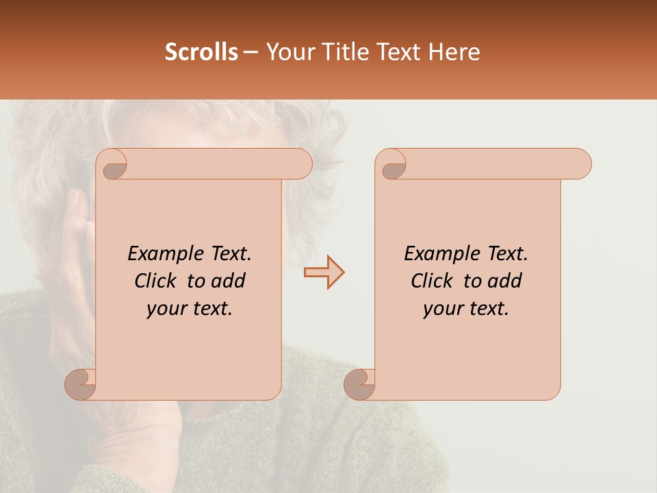 A Woman Smiling With Her Hands On Her Face PowerPoint Template