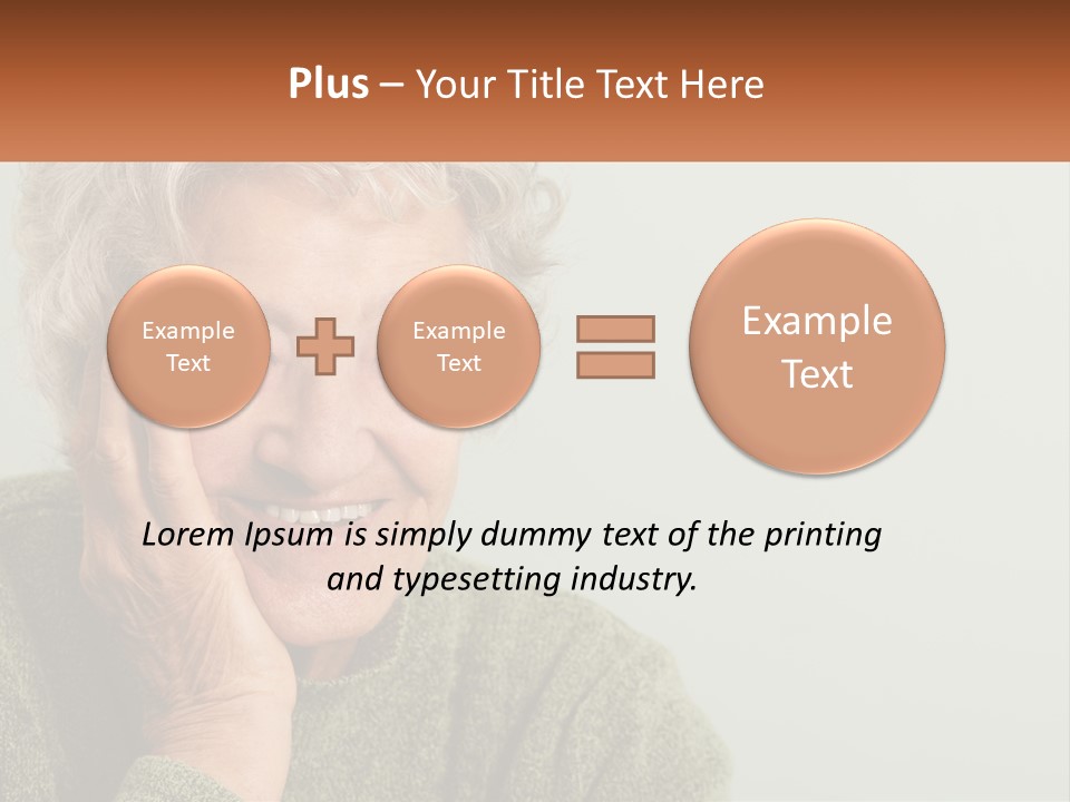A Woman Smiling With Her Hands On Her Face PowerPoint Template