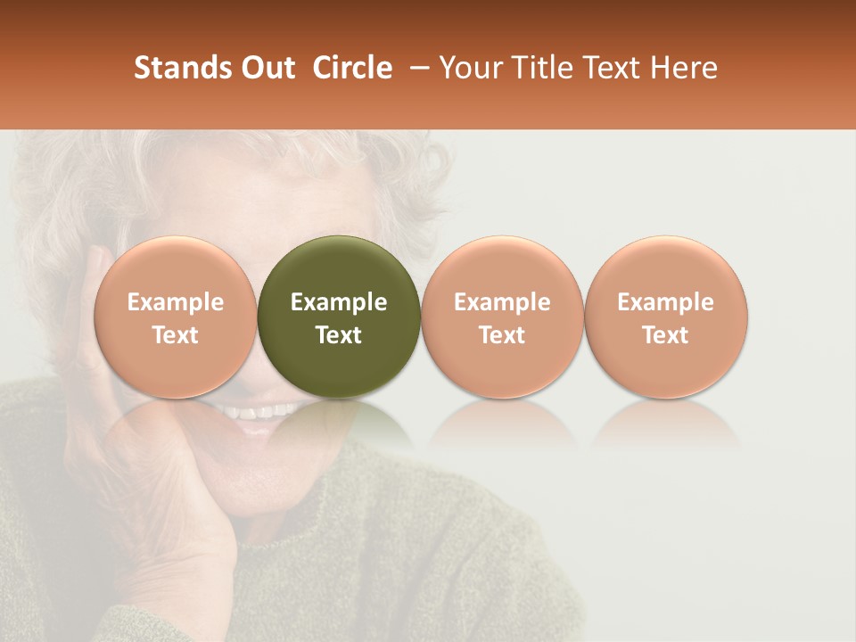 A Woman Smiling With Her Hands On Her Face PowerPoint Template