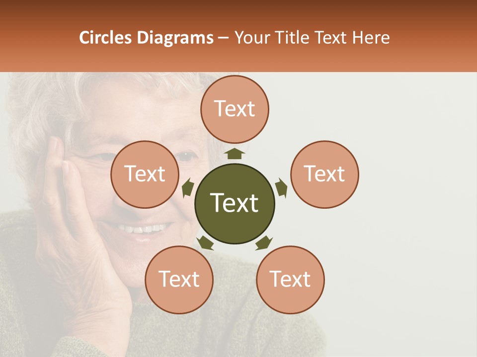 A Woman Smiling With Her Hands On Her Face PowerPoint Template