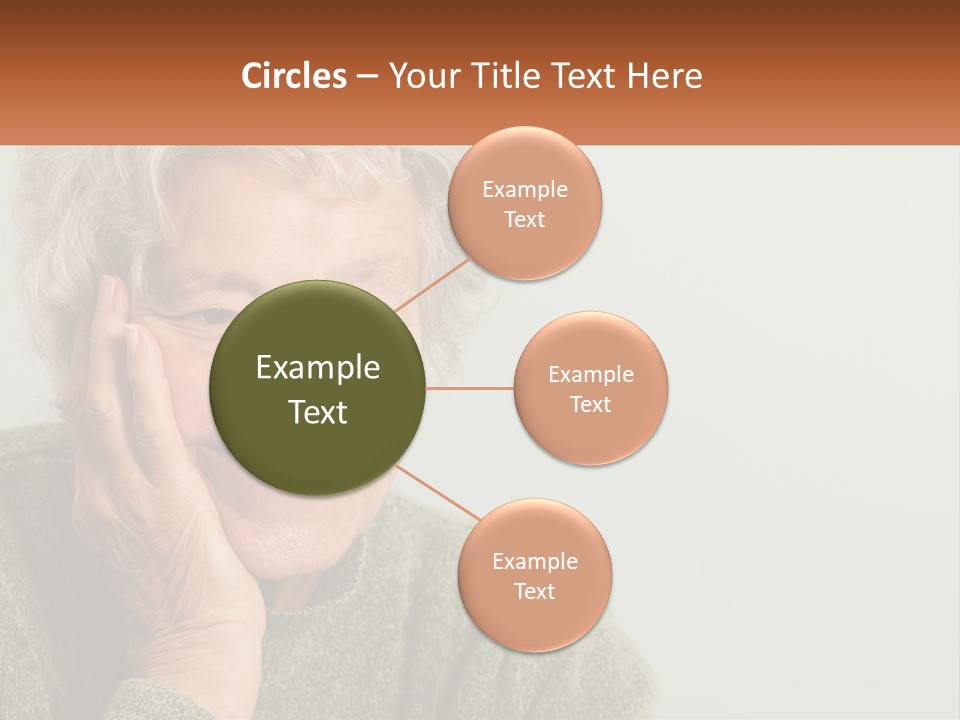 A Woman Smiling With Her Hands On Her Face PowerPoint Template