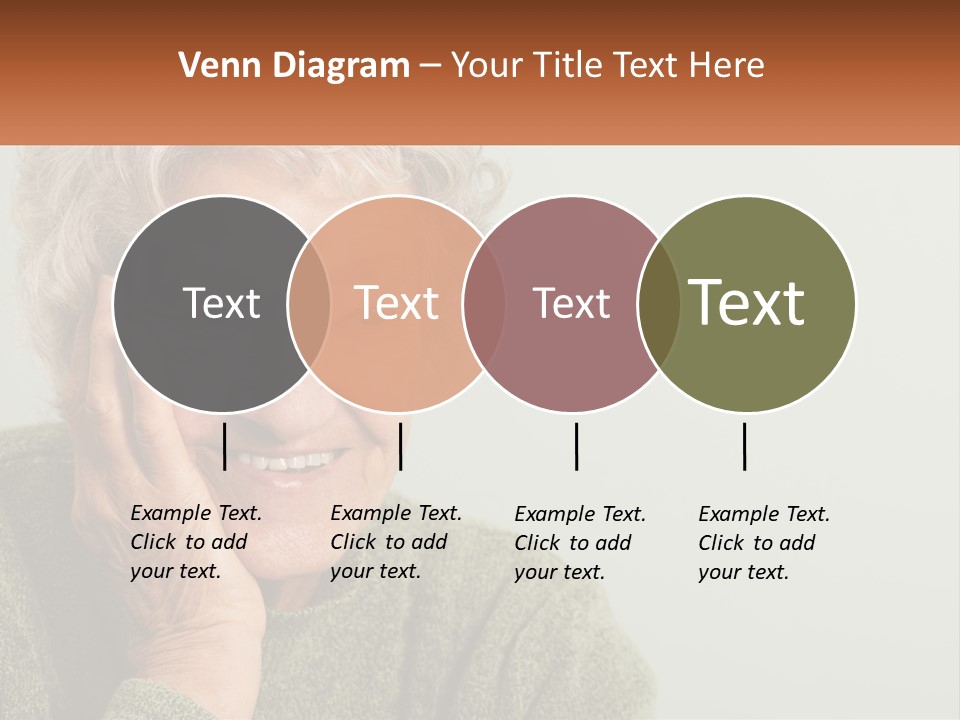 A Woman Smiling With Her Hands On Her Face PowerPoint Template