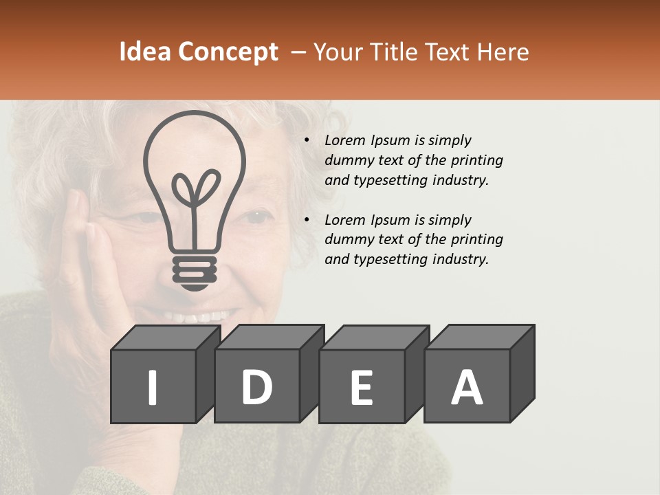 A Woman Smiling With Her Hands On Her Face PowerPoint Template