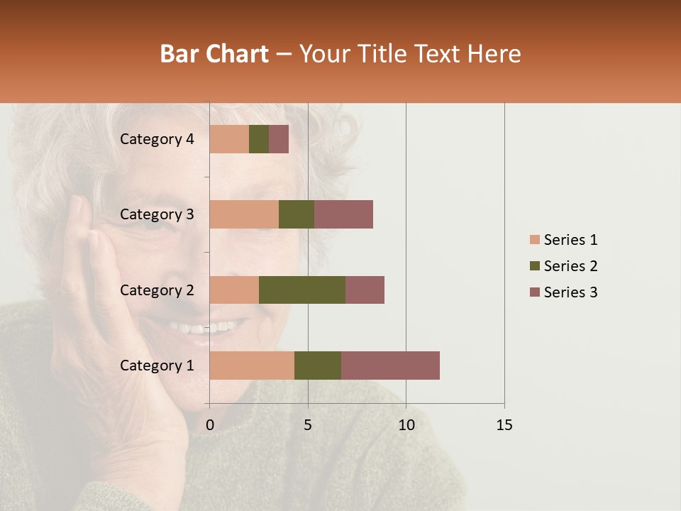 A Woman Smiling With Her Hands On Her Face PowerPoint Template