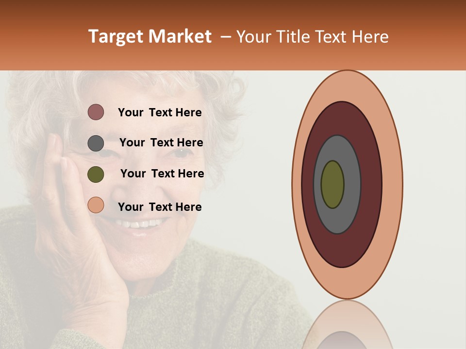 A Woman Smiling With Her Hands On Her Face PowerPoint Template