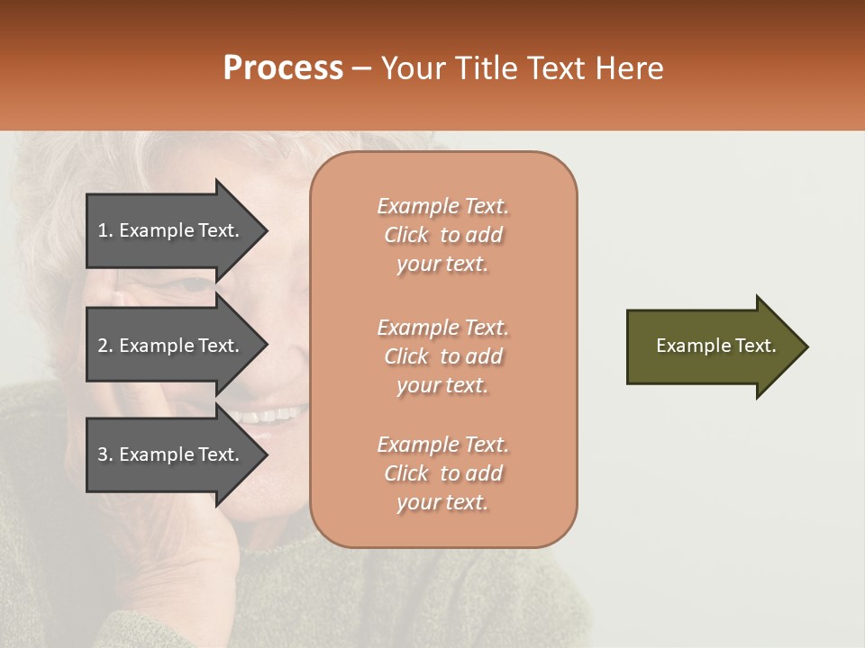 A Woman Smiling With Her Hands On Her Face PowerPoint Template