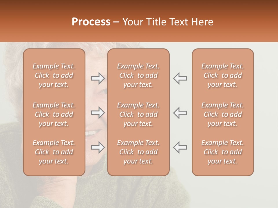 A Woman Smiling With Her Hands On Her Face PowerPoint Template
