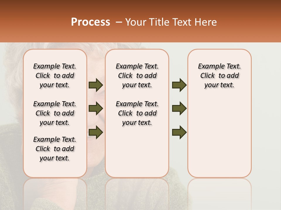 A Woman Smiling With Her Hands On Her Face PowerPoint Template