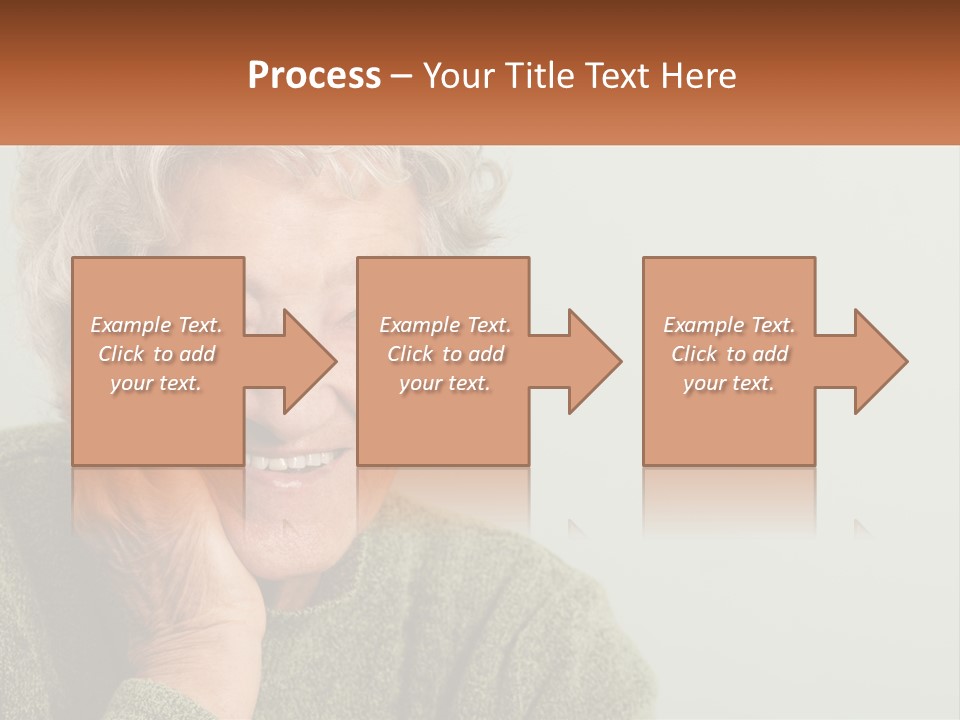 A Woman Smiling With Her Hands On Her Face PowerPoint Template