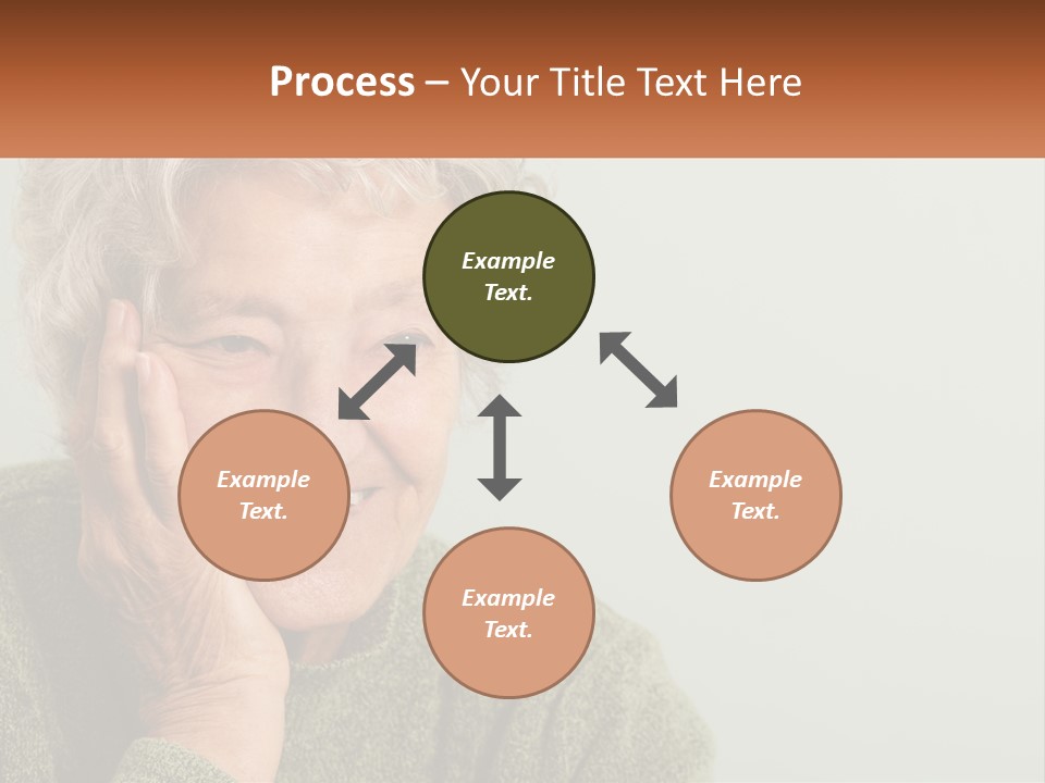 A Woman Smiling With Her Hands On Her Face PowerPoint Template