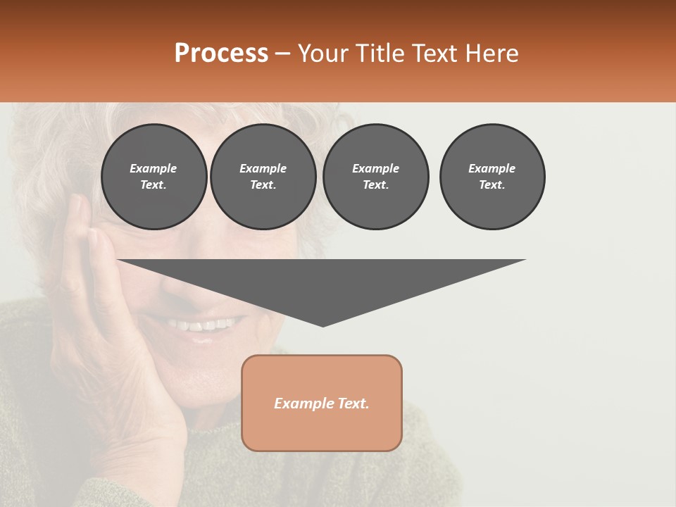 A Woman Smiling With Her Hands On Her Face PowerPoint Template