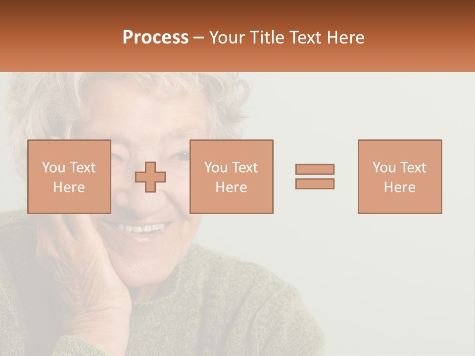 A Woman Smiling With Her Hands On Her Face PowerPoint Template