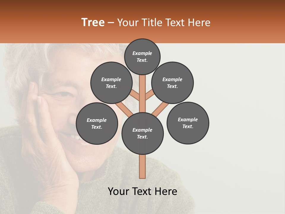 A Woman Smiling With Her Hands On Her Face PowerPoint Template