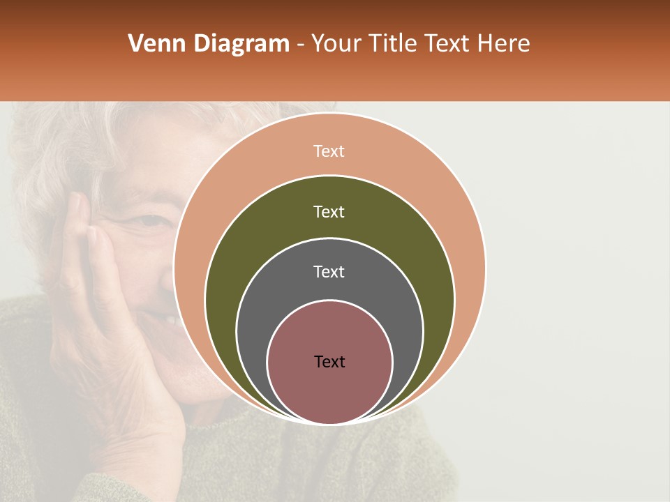 A Woman Smiling With Her Hands On Her Face PowerPoint Template